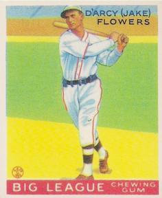 1983 Galasso 1933 Goudey Reprint #151 Jake Flowers Front