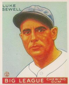 1983 Galasso 1933 Goudey Reprint #163 Luke Sewell Front