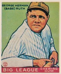 1983 Galasso 1933 Goudey Reprint #181 Babe Ruth Front