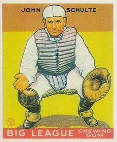 1983 Galasso 1933 Goudey Reprint #186 Johnny Schulte Front