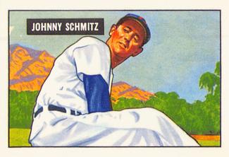1986 Card Collectors 1951 Bowman (Reprint) #69 Johnny Schmitz Front