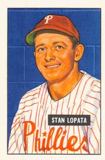 1986 Card Collectors 1951 Bowman (Reprint) #76 Stan Lopata Front