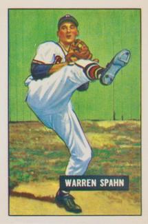 1986 Card Collectors 1951 Bowman (Reprint) #134 Warren Spahn Front