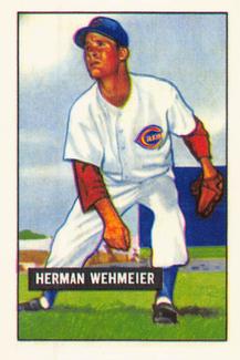 1986 Card Collectors 1951 Bowman (Reprint) #144 Herman Wehmeier Front