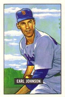 1986 Card Collectors 1951 Bowman (Reprint) #321 Earl Johnson Front