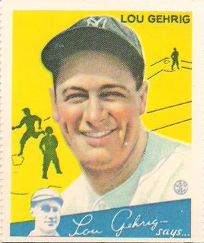 1978 Dover Publications Hall of Fame Cards Reprints #37 Lou Gehrig Front