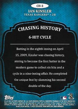 2013 Topps - Chasing History Gold Foil #CH-3 Ian Kinsler Back