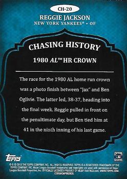 2013 Topps - Chasing History Gold Foil #CH-20 Reggie Jackson Back