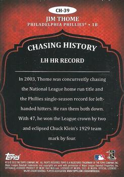 2013 Topps - Chasing History Gold Foil #CH-39 Jim Thome Back