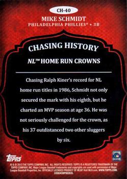 2013 Topps - Chasing History Gold Foil #CH-40 Mike Schmidt Back