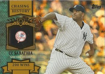 2013 Topps - Chasing History Gold Foil #CH-43 CC Sabathia Front