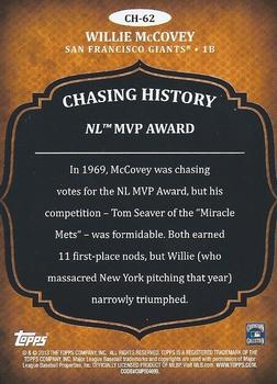 2013 Topps - Chasing History Gold Foil #CH-62 Willie McCovey Back