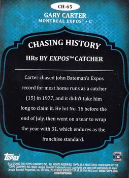 2013 Topps - Chasing History Gold Foil #CH-65 Gary Carter Back