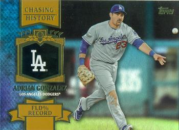 2013 Topps - Chasing History Gold Foil #CH-66 Adrian Gonzalez Front