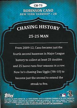 2013 Topps - Chasing History Gold Foil #CH-73 Robinson Cano Back