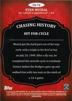 2013 Topps - Chasing History Gold Foil #CH-74 Stan Musial Back