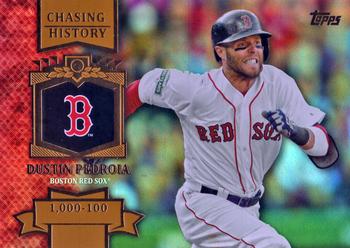 2013 Topps - Chasing History Gold Foil #CH-75 Dustin Pedroia Front