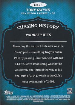 2013 Topps - Chasing History Gold Foil #CH-76 Tony Gwynn Back
