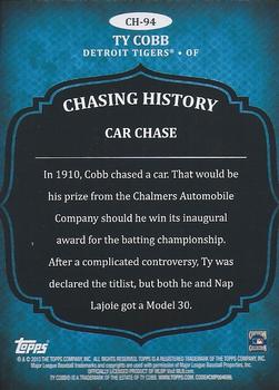 2013 Topps - Chasing History Gold Foil #CH-94 Ty Cobb Back