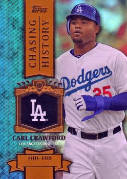 2013 Topps - Chasing History Gold Foil #CH-98 Carl Crawford Front