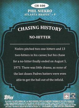 2013 Topps - Chasing History Gold Foil #CH-100 Phil Niekro Back