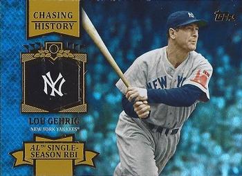 2013 Topps - Chasing History Gold Foil #CH-10 Lou Gehrig Front