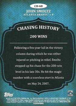 2013 Topps - Chasing History Gold Foil #CH-68 John Smoltz Back