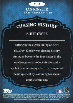 2013 Topps - Chasing History Silver Foil #CH-3 Ian Kinsler Back