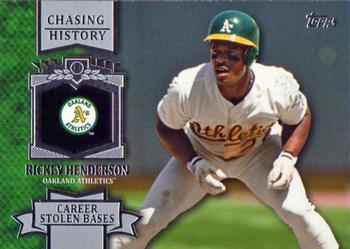 2013 Topps - Chasing History Silver Foil #CH-8 Rickey Henderson Front