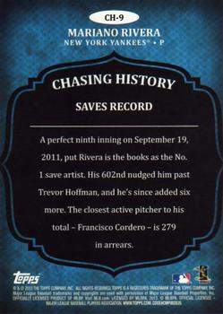 2013 Topps - Chasing History Silver Foil #CH-9 Mariano Rivera Back
