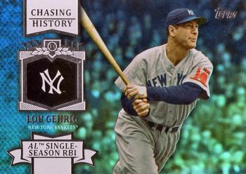 2013 Topps - Chasing History Silver Foil #CH-10 Lou Gehrig Front