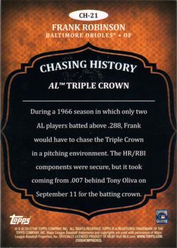 2013 Topps - Chasing History Silver Foil #CH-21 Frank Robinson Back