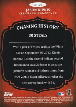 2013 Topps - Chasing History Silver Foil #CH-51 Jason Kipnis Back