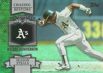 2013 Topps - Chasing History Silver Foil #CH-58 Rickey Henderson Front