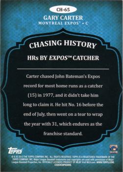 2013 Topps - Chasing History Silver Foil #CH-65 Gary Carter Back