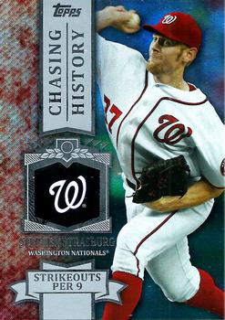 2013 Topps - Chasing History Silver Foil #CH-67 Stephen Strasburg Front