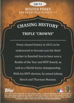 2013 Topps - Chasing History Silver Foil #CH-71 Buster Posey Back