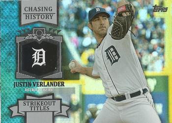 2013 Topps - Chasing History Silver Foil #CH-88 Justin Verlander Front