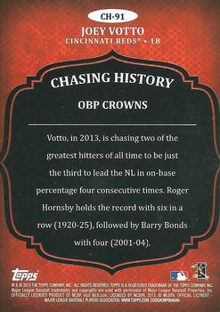 2013 Topps - Chasing History Silver Foil #CH-91 Joey Votto Back