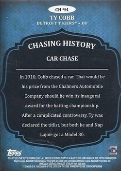 2013 Topps - Chasing History Silver Foil #CH-94 Ty Cobb Back