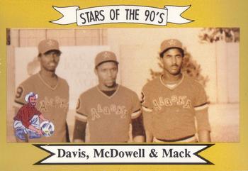 1990 Alaska Goldpanners Stars of the 90s #42 Mark Davis / Oddibe McDowell / Shane Mack Front