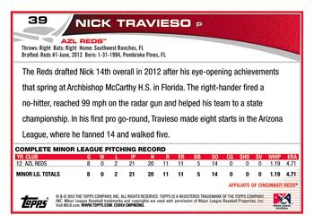 2013 Topps Pro Debut #39 Nick Travieso Back