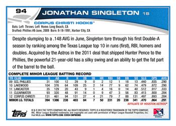 2013 Topps Pro Debut #94 Jonathan Singleton Back