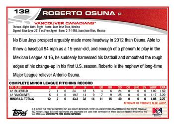 2013 Topps Pro Debut #132 Roberto Osuna Back