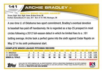 2013 Topps Pro Debut #141 Archie Bradley Back