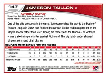 2013 Topps Pro Debut #147 Jameson Taillon Back