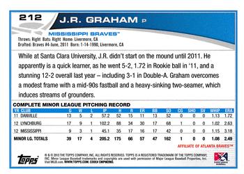 2013 Topps Pro Debut #212 J.R. Graham Back