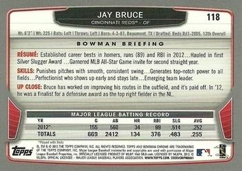 2013 Bowman Chrome #118 Jay Bruce Back