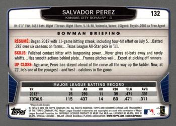 2013 Bowman Chrome #132 Salvador Perez Back