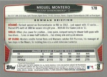 2013 Bowman Chrome #178 Miguel Montero Back